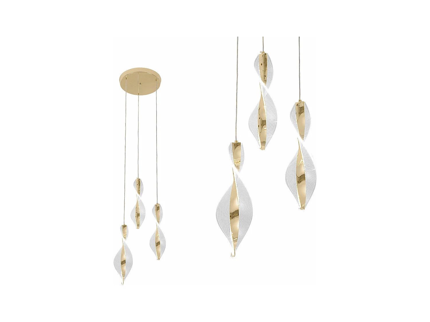 Lampe Suspendue Toolight Led G028-3Cpr Gold