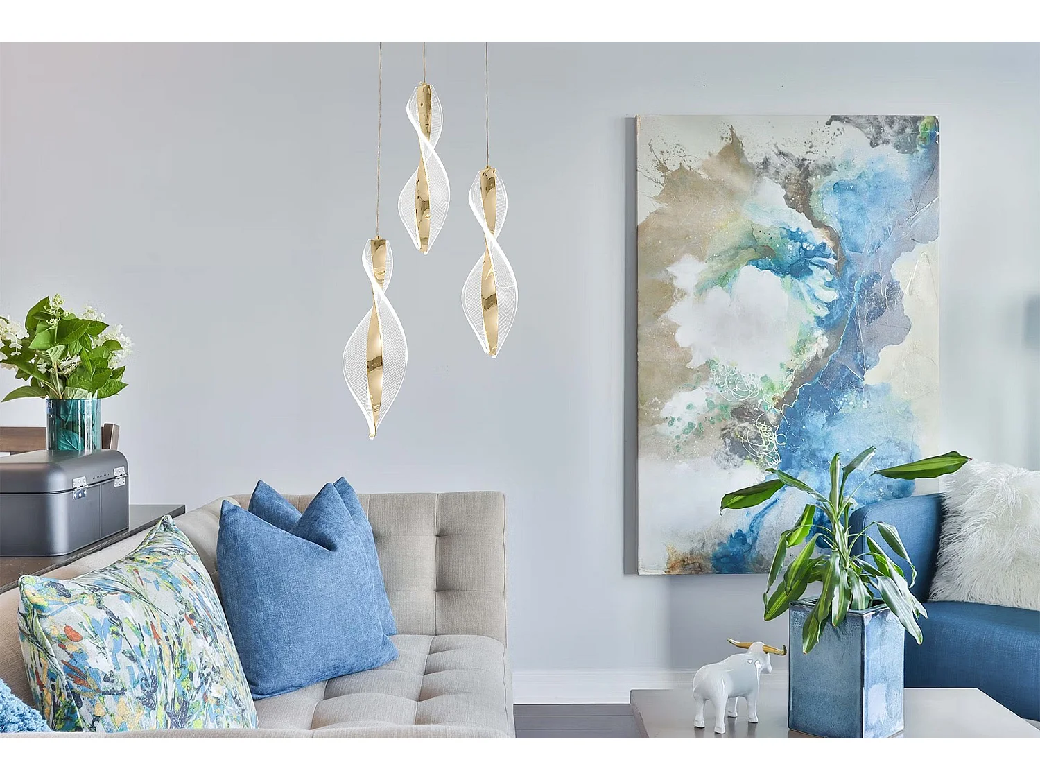 Lampe Suspendue Toolight Led G028-3Cpr Gold