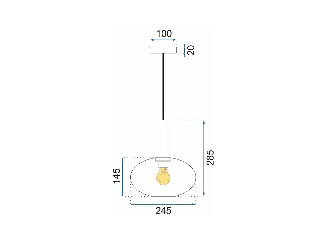 Lampe Suspendue Toolight App465-1Cp Green