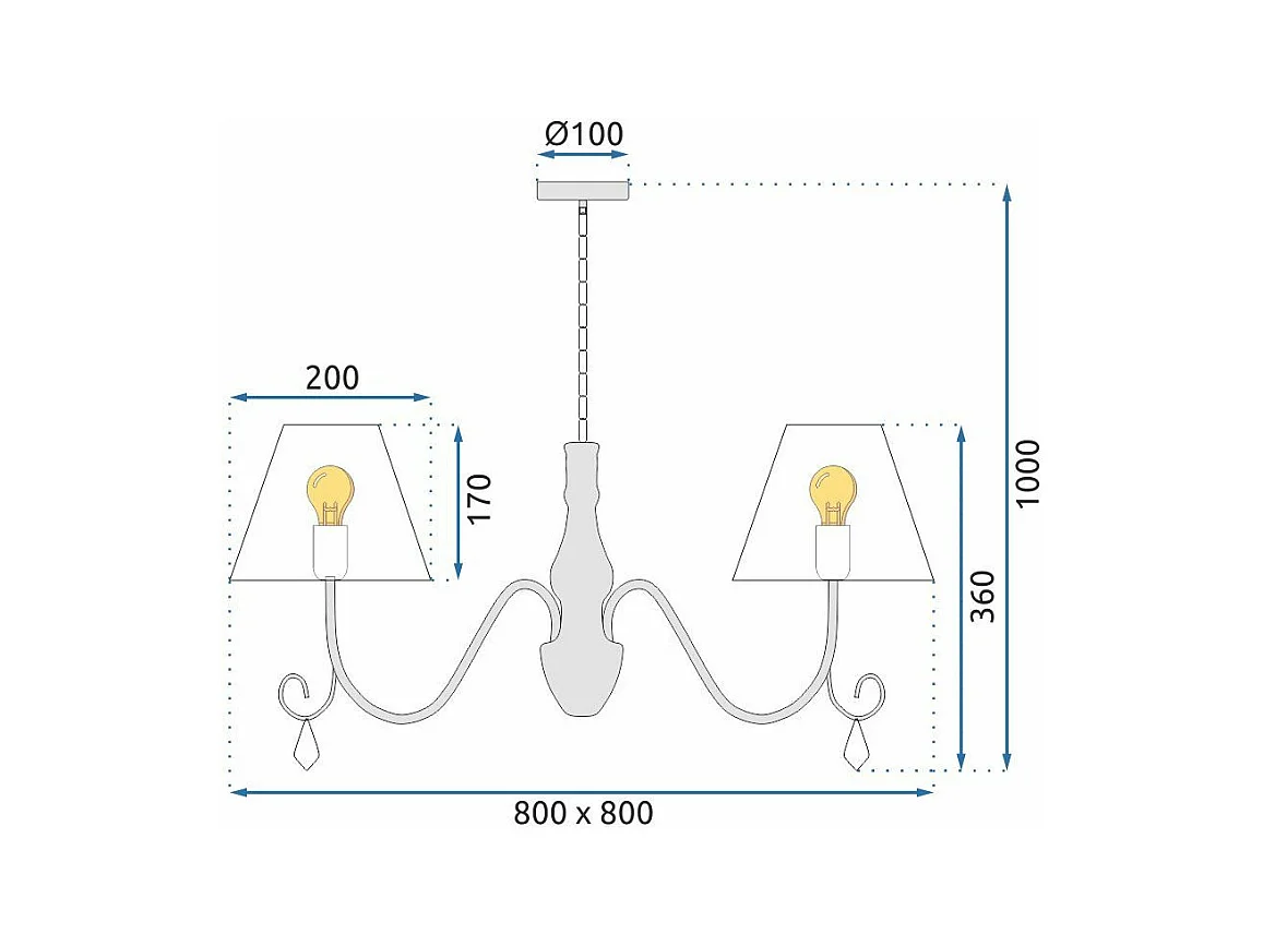 Lampe Suspendue Toolight App991-4Cp Grey