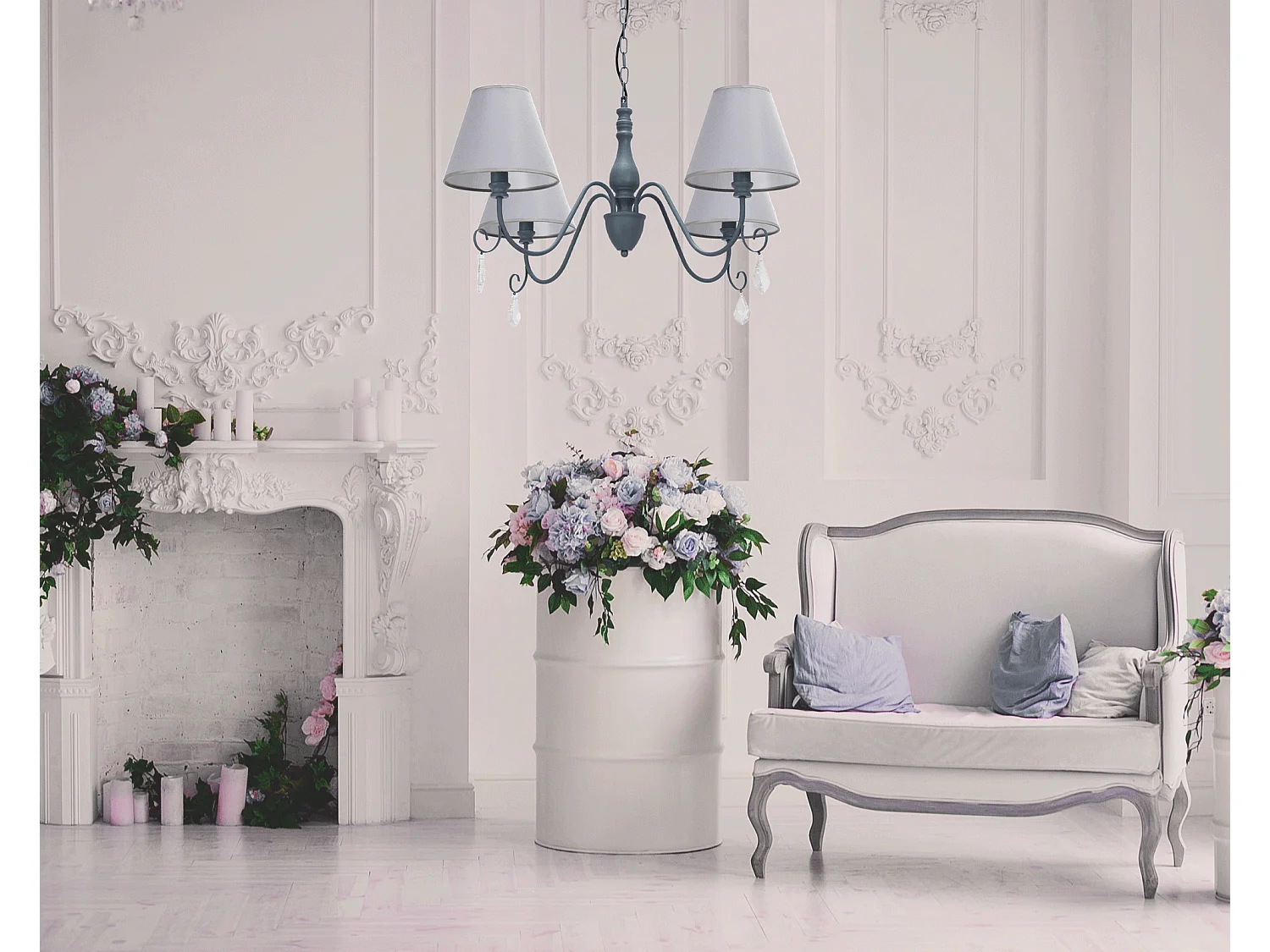 Lampe Suspendue Toolight App991-4Cp Grey