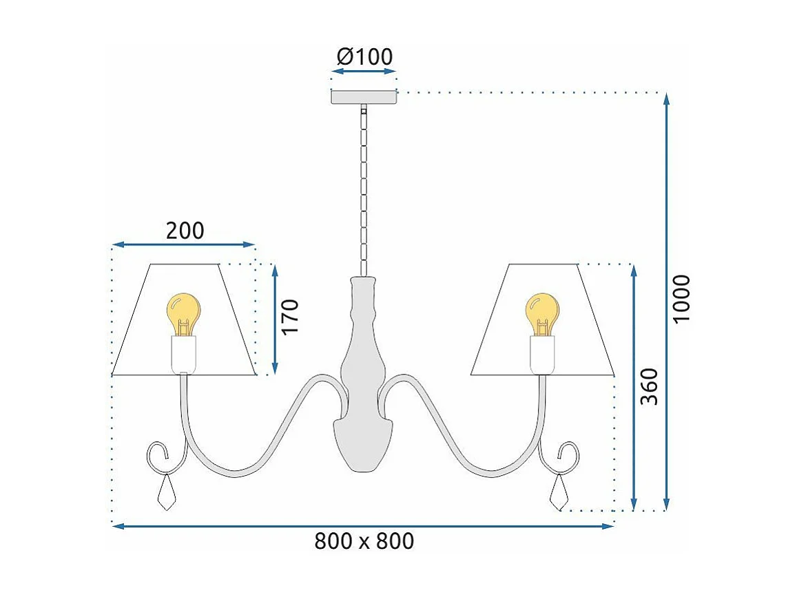 Lampe Suspendue Toolight App991-4Cp Grey