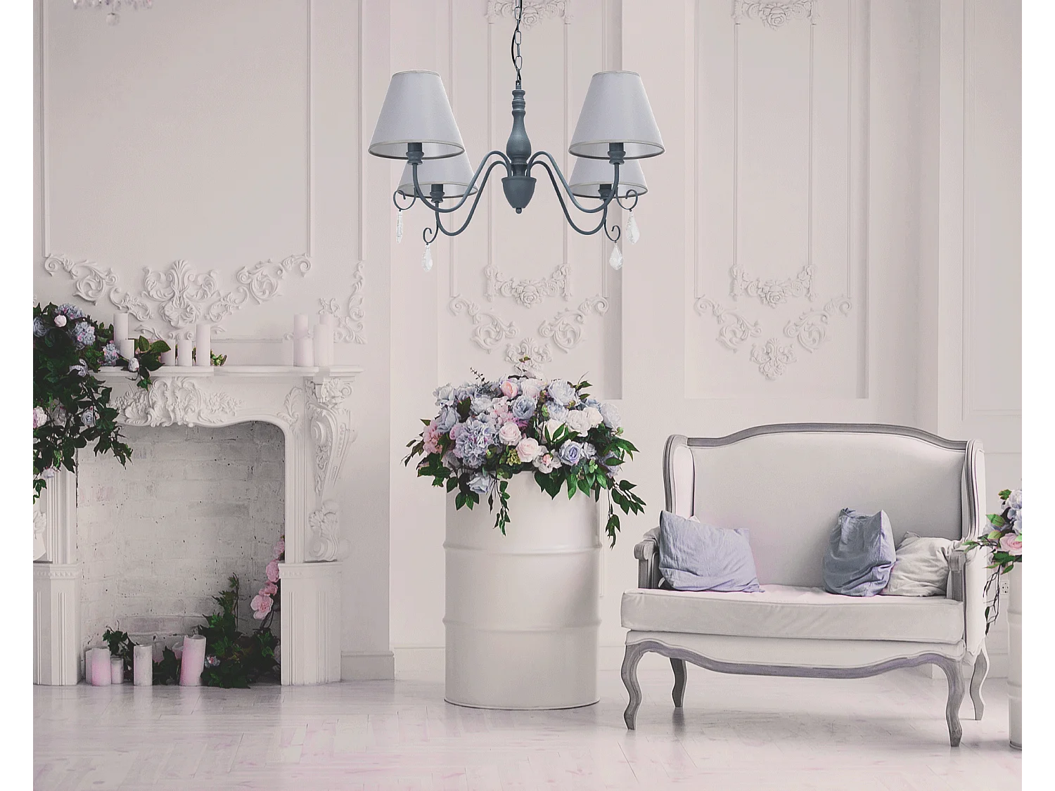 Candeeiro Suspenso Toolight App991-4Cp Grey