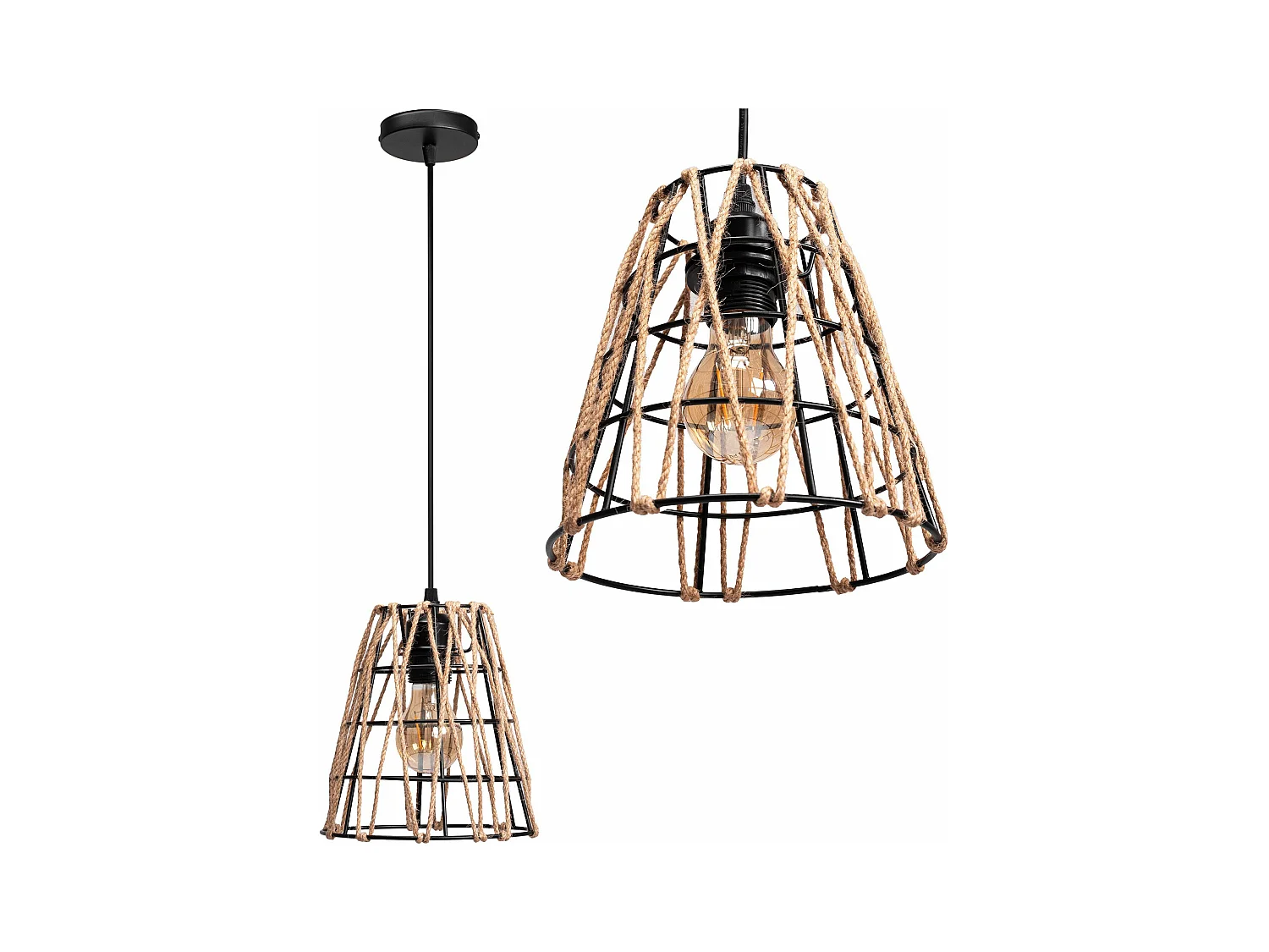 Lampe Suspendue Toolight App1318-1Cp Boho Brown