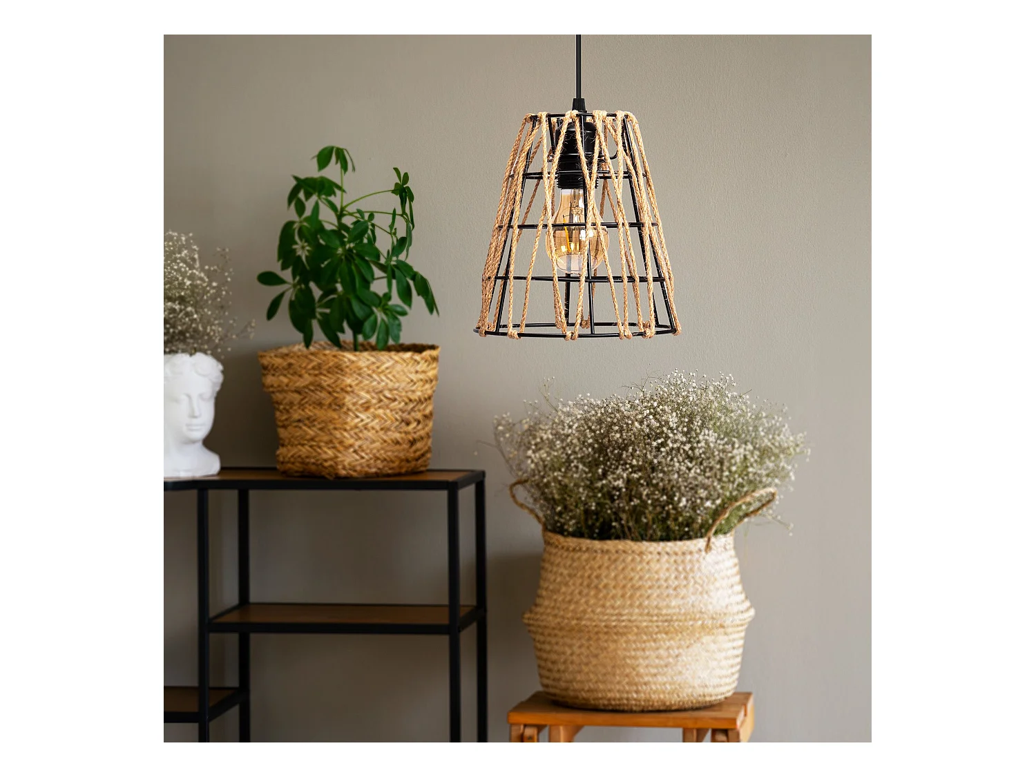 Lampe Suspendue Toolight App1318-1Cp Boho Brown