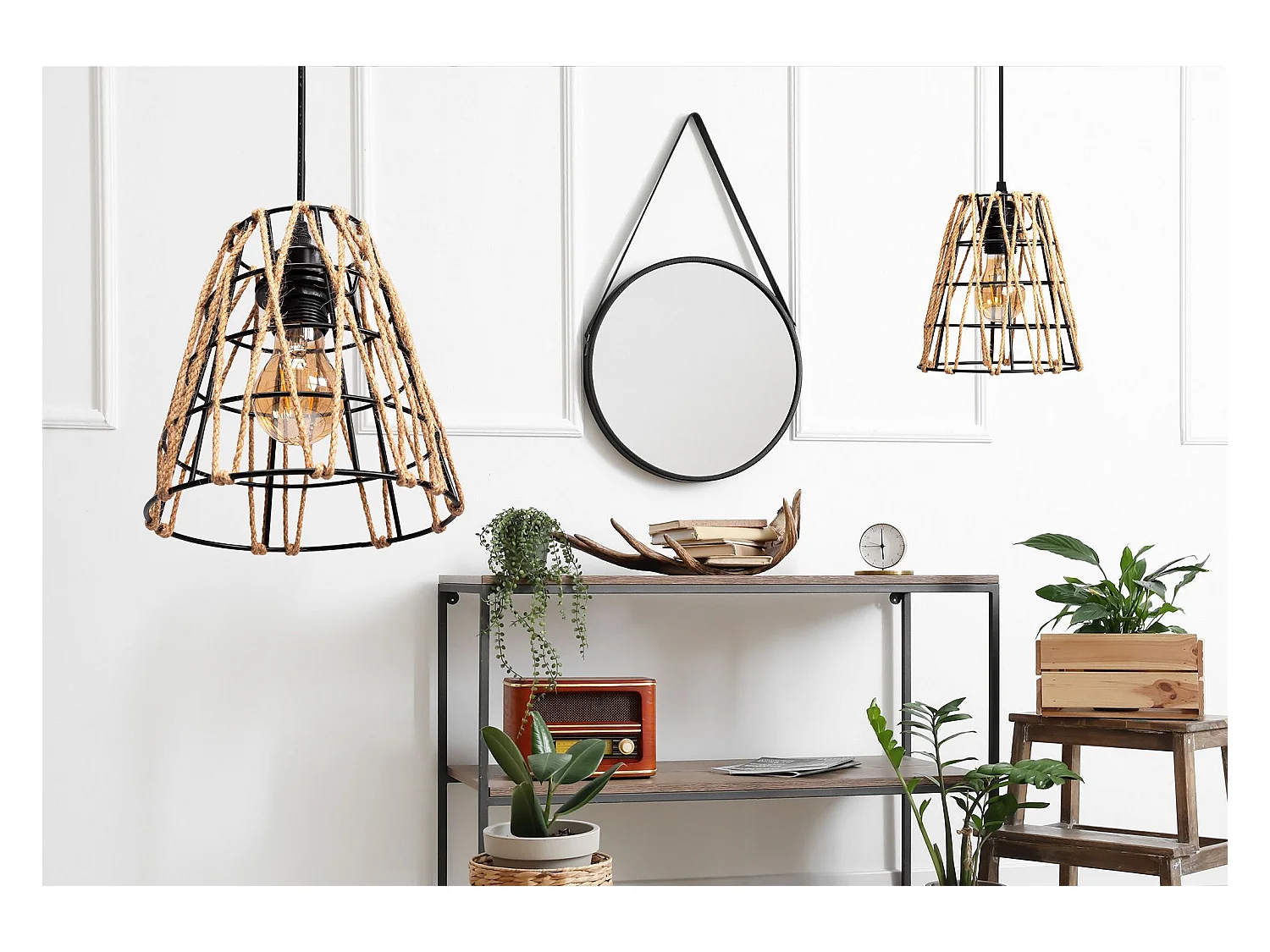 Lampe Suspendue Toolight App1318-1Cp Boho Brown