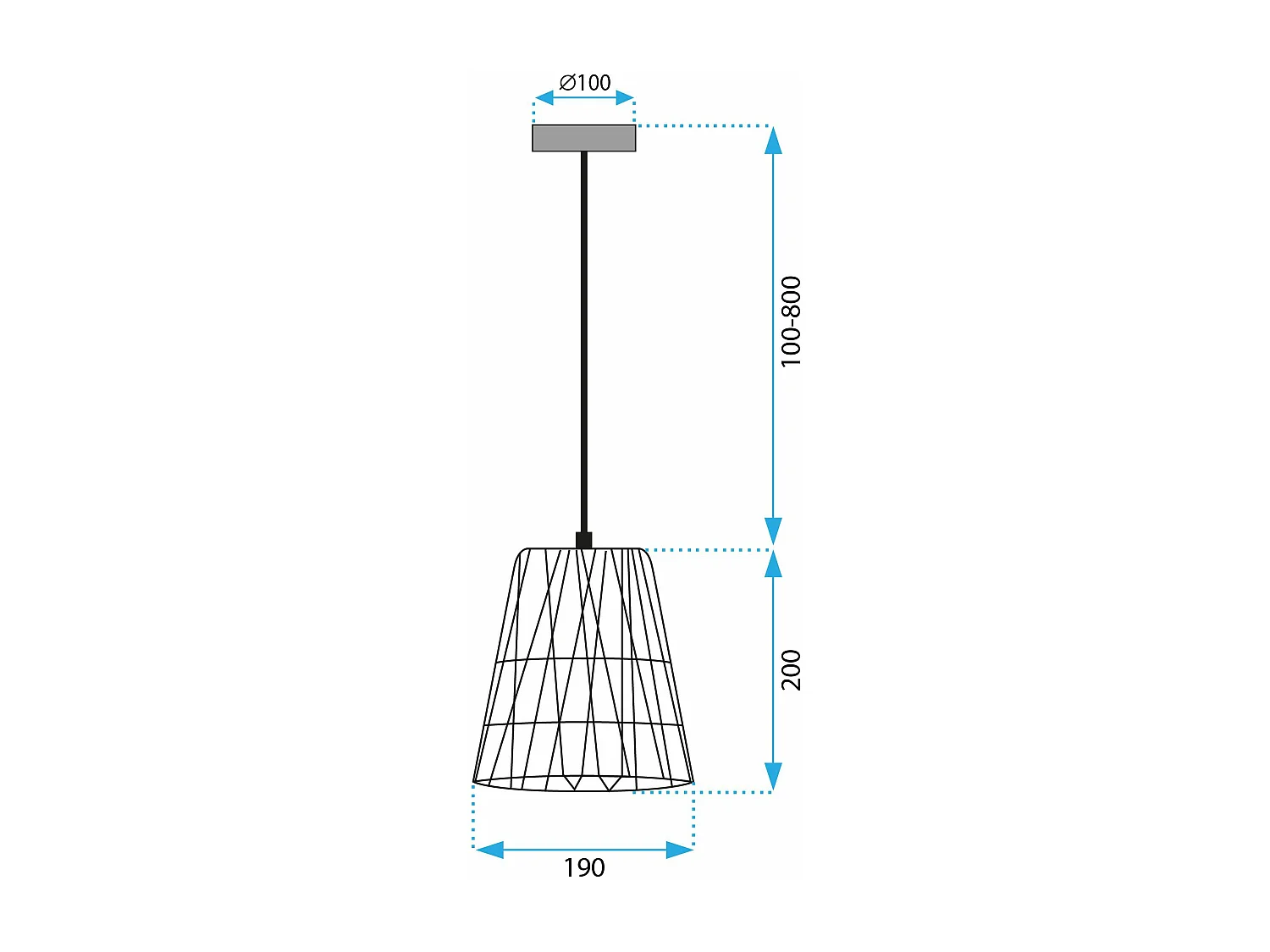 Lampe Suspendue Toolight App1318-1Cp Boho Brown