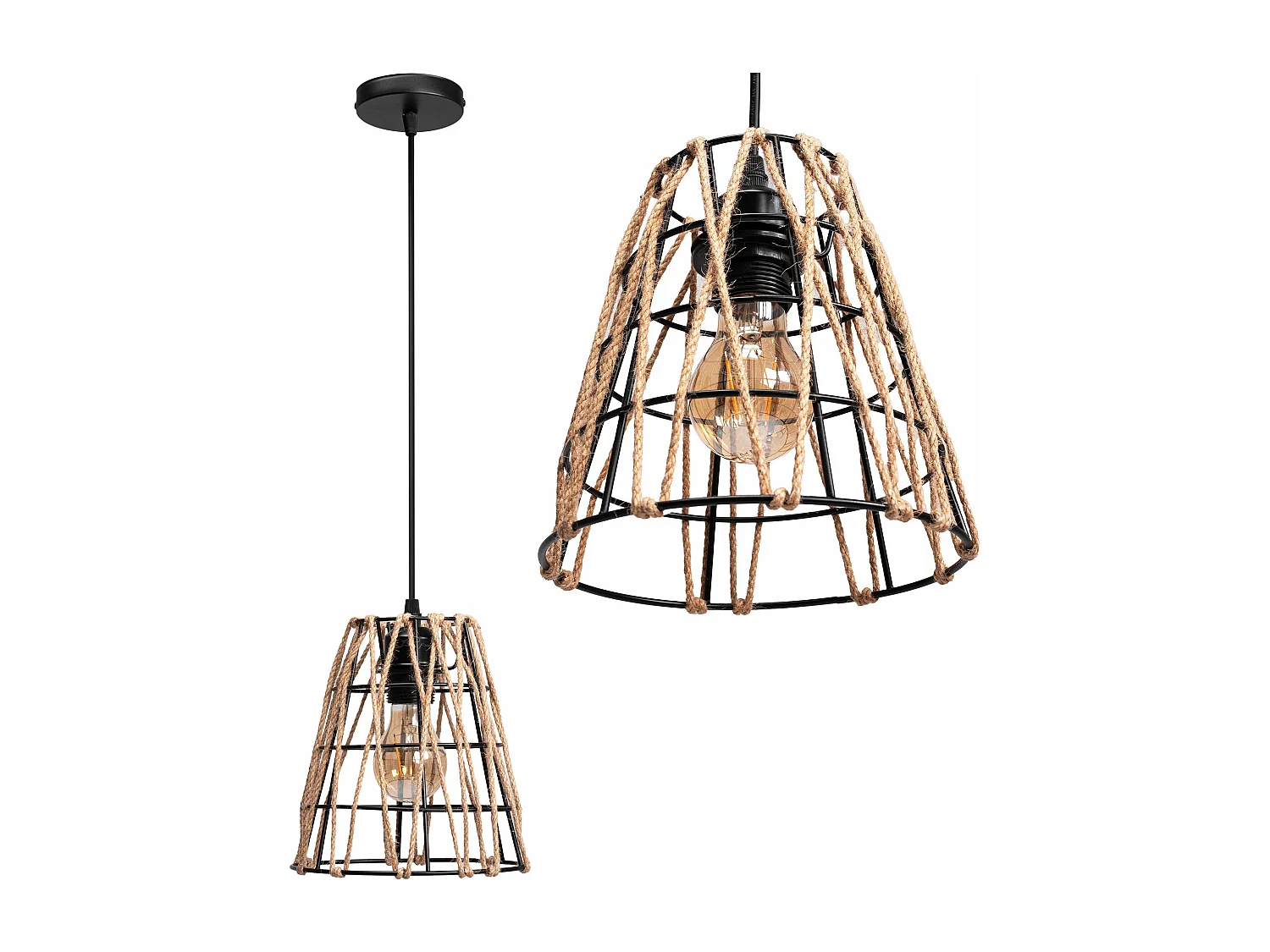 Lampe Suspendue Toolight App1318-1Cp Boho Brown