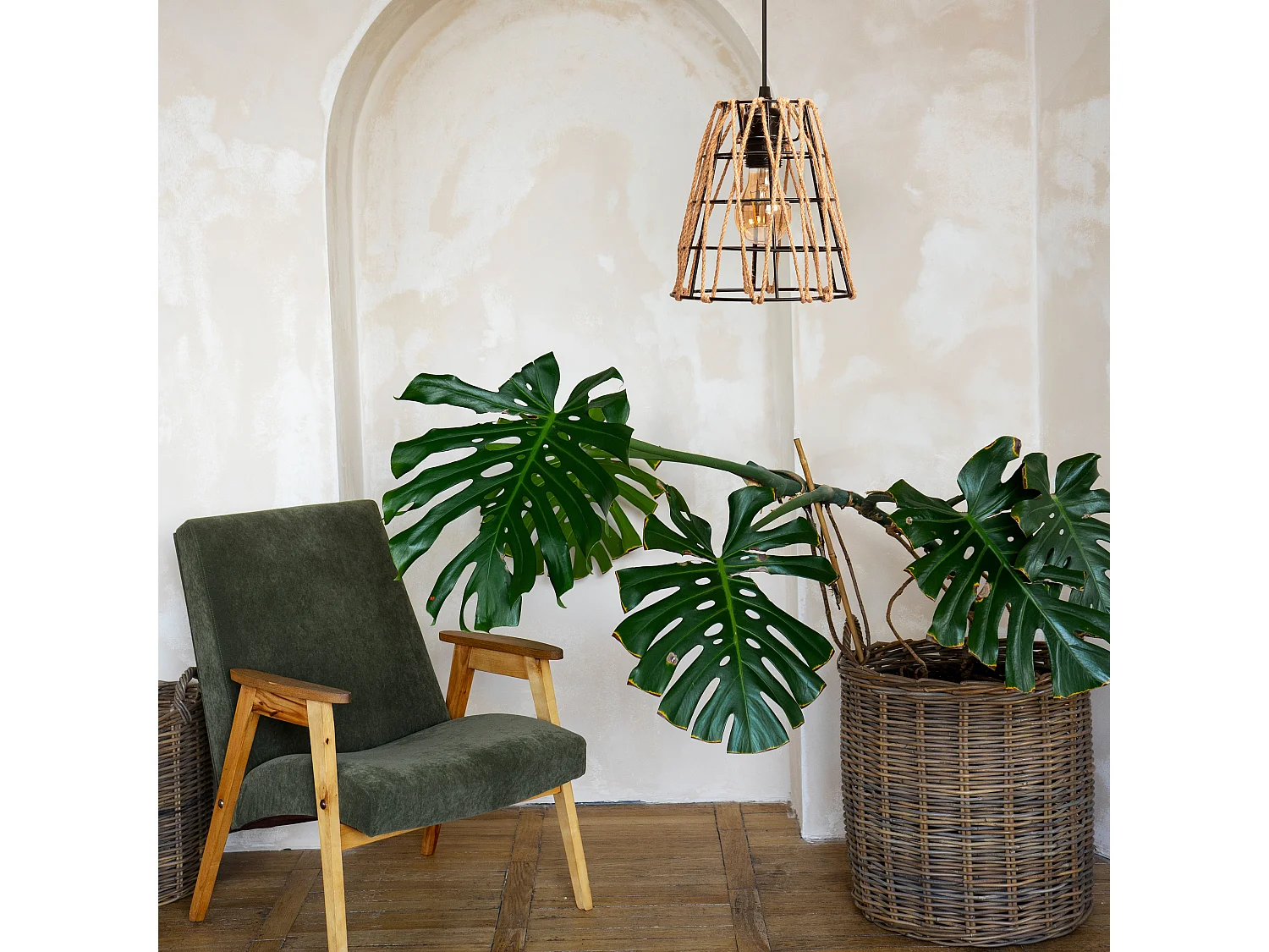 Lampe Suspendue Toolight App1318-1Cp Boho Brown