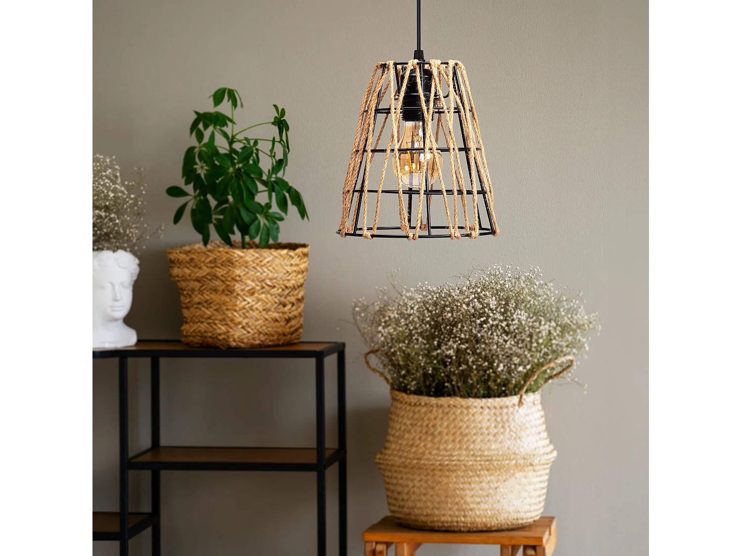 Lampe Suspendue Toolight App1318-1Cp Boho Brown