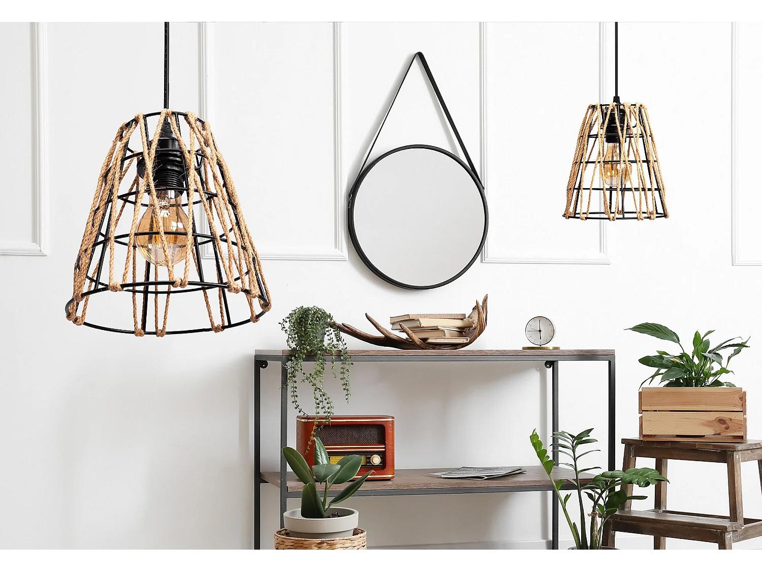 Lampe Suspendue Toolight App1318-1Cp Boho Brown