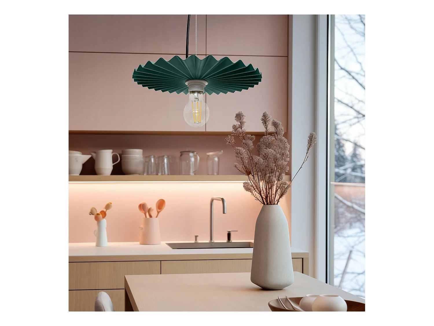 Lampe Suspendue Toolight App1455-1Cp 30Cm Green