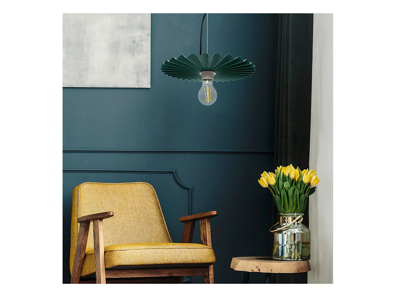 Lampe Suspendue Toolight App1455-1Cp 30Cm Green