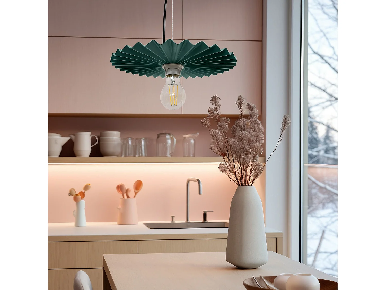 Lampe Suspendue Toolight App1455-1Cp 30Cm Green