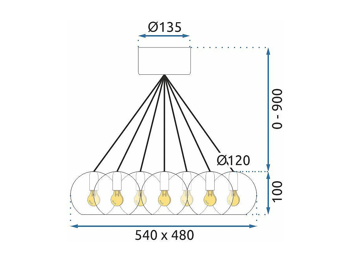 Lampada Toolight App561-13Cp Transparent