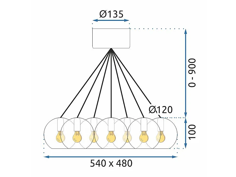 Lampe Suspendue Toolight App561-13Cp Transparent