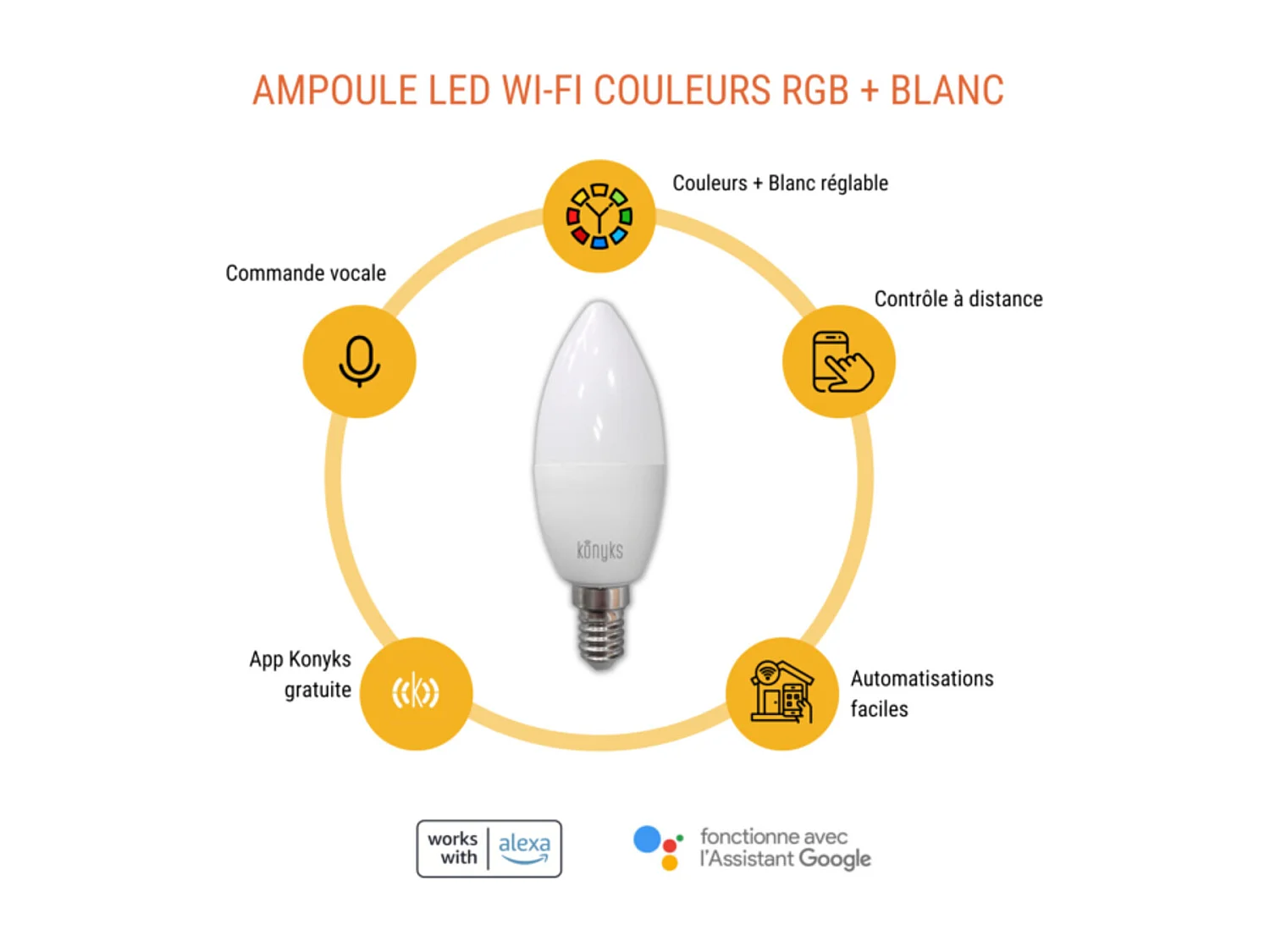 KONYKS  - Ampoule connectee en Wi-Fi - Antalya Max