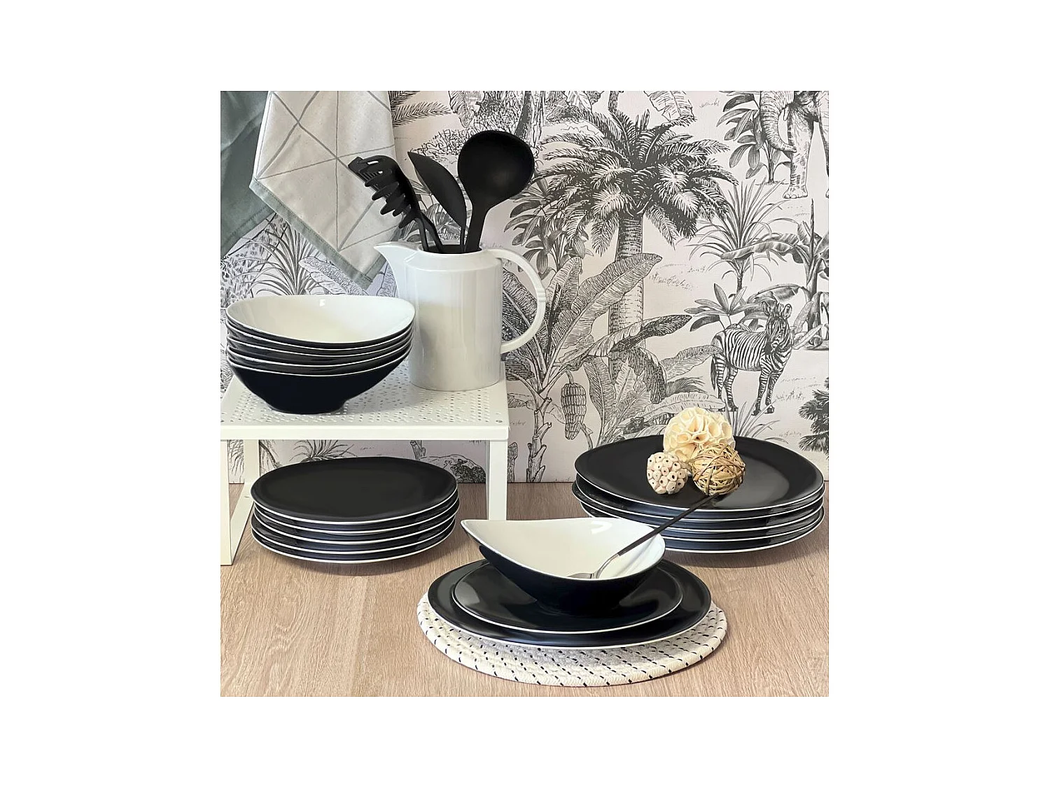 Sven Noir  - 6 assiettes creuses