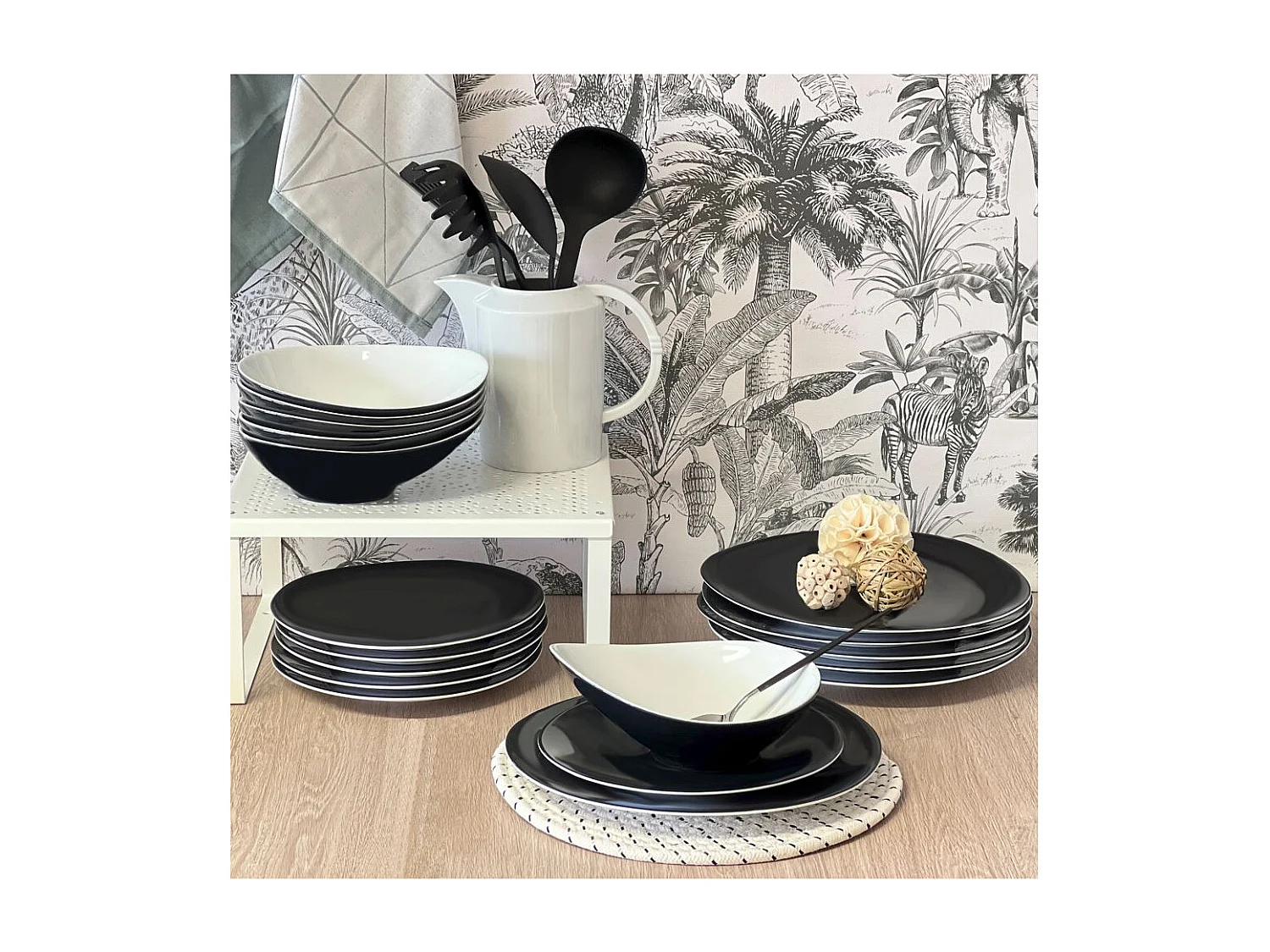 Sven Noir  - 6 assiettes creuses