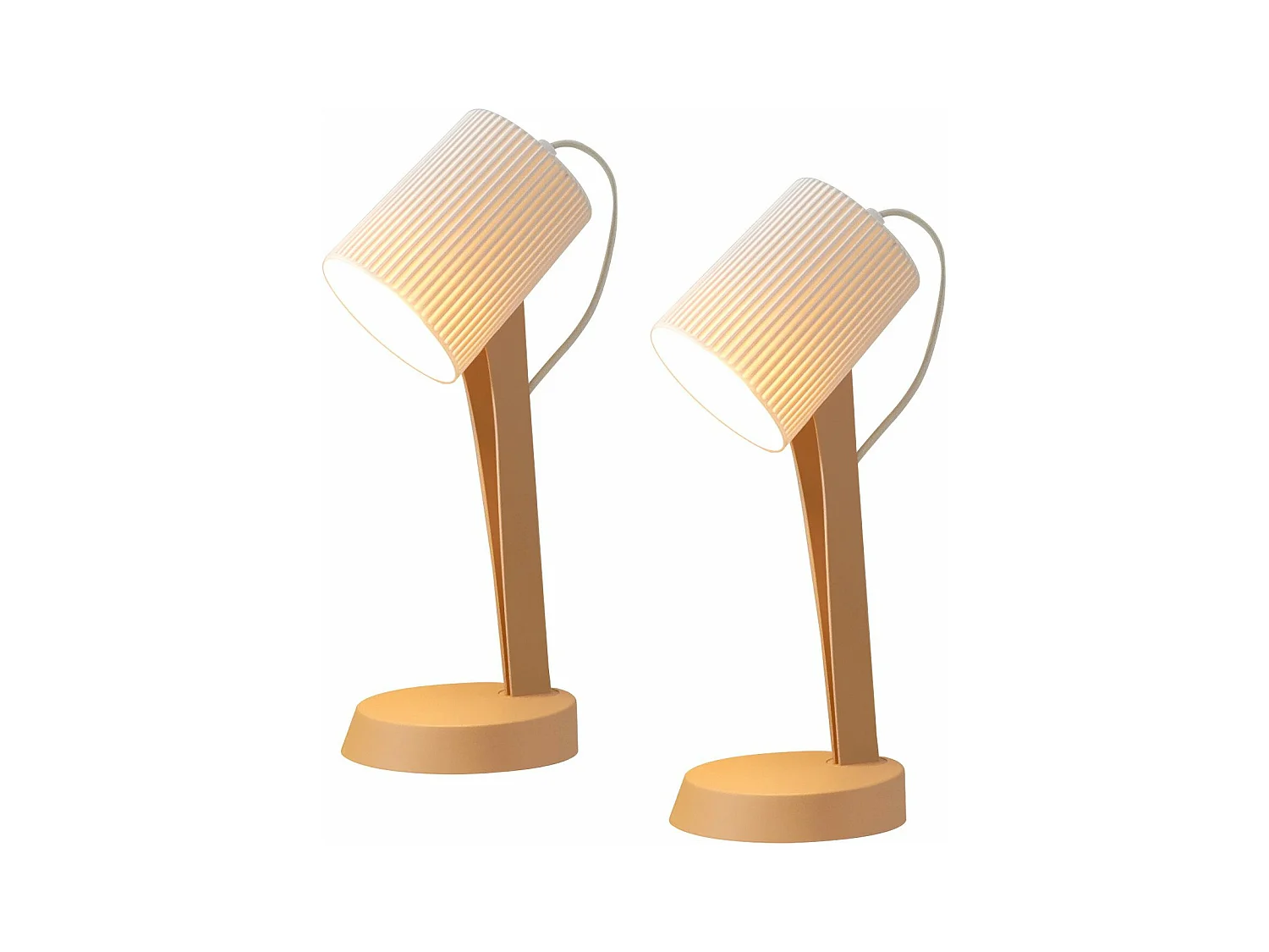 NETTLIFE Lampe de table salon lampe de chevet avec câble 37,4 cm lot de 2 petites lampes E14 lampes de table marron moderne