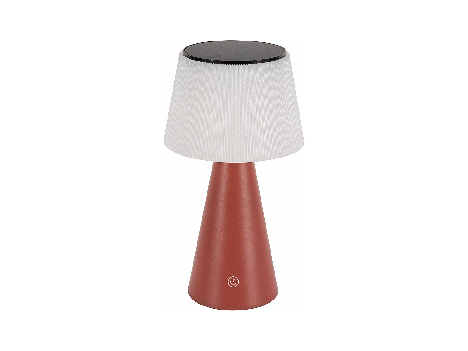 NETTLIFE Lampe de table à batterie solaire lampe de chevet LED sans fil 3600mhA rechargeable tactile dimmable lampe rouge avec batterie USB