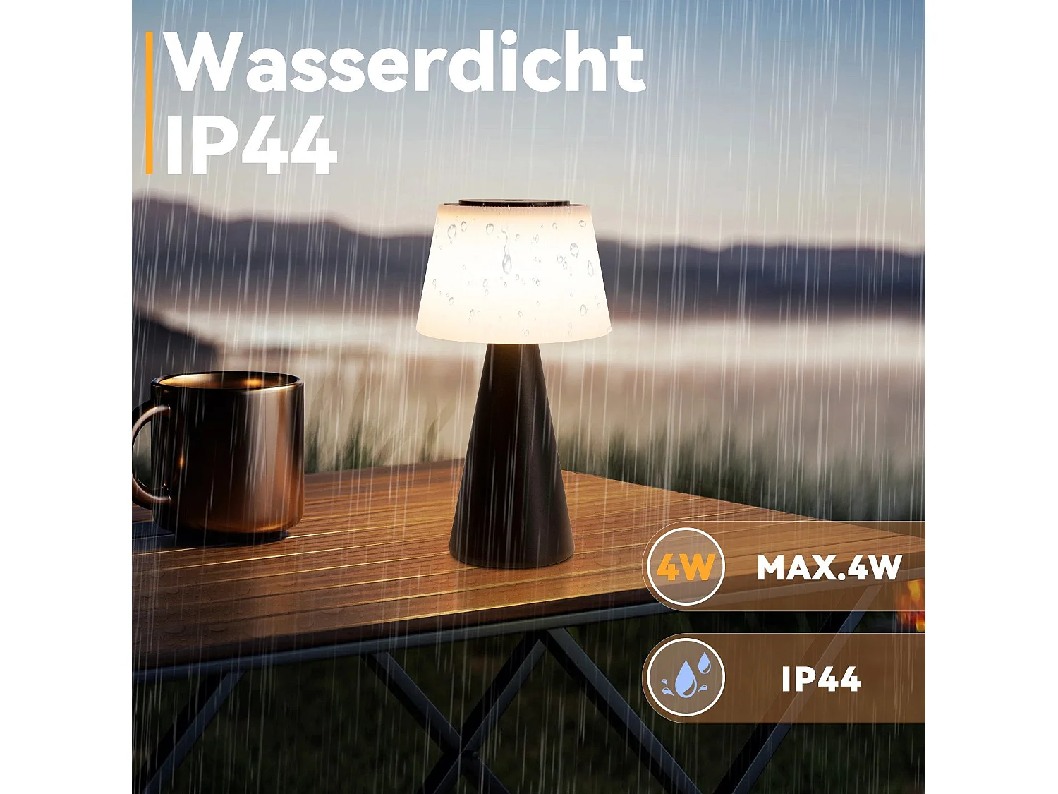 NETTLIFE Batterijgevoede tafellamp, LED-bedlamp - 3600 mAh draadloze, dimbare touchlamp met USB-oplaadbare batterij, zwart