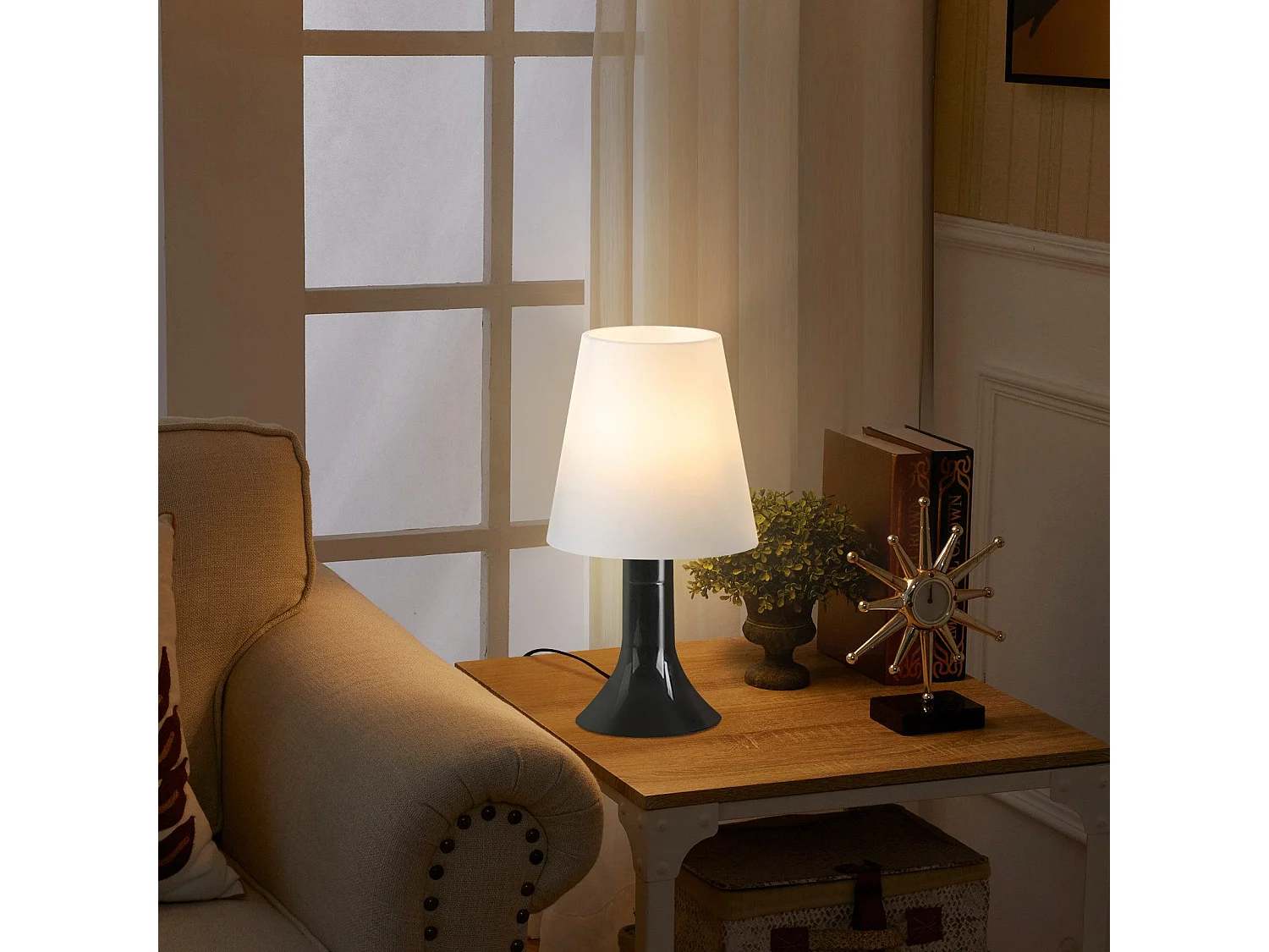 NETTLIFE Woonkamer Tafellamp Bedlamp met Kabel Set van 2 Kleine Lampen E14 Moderne Tafellampen