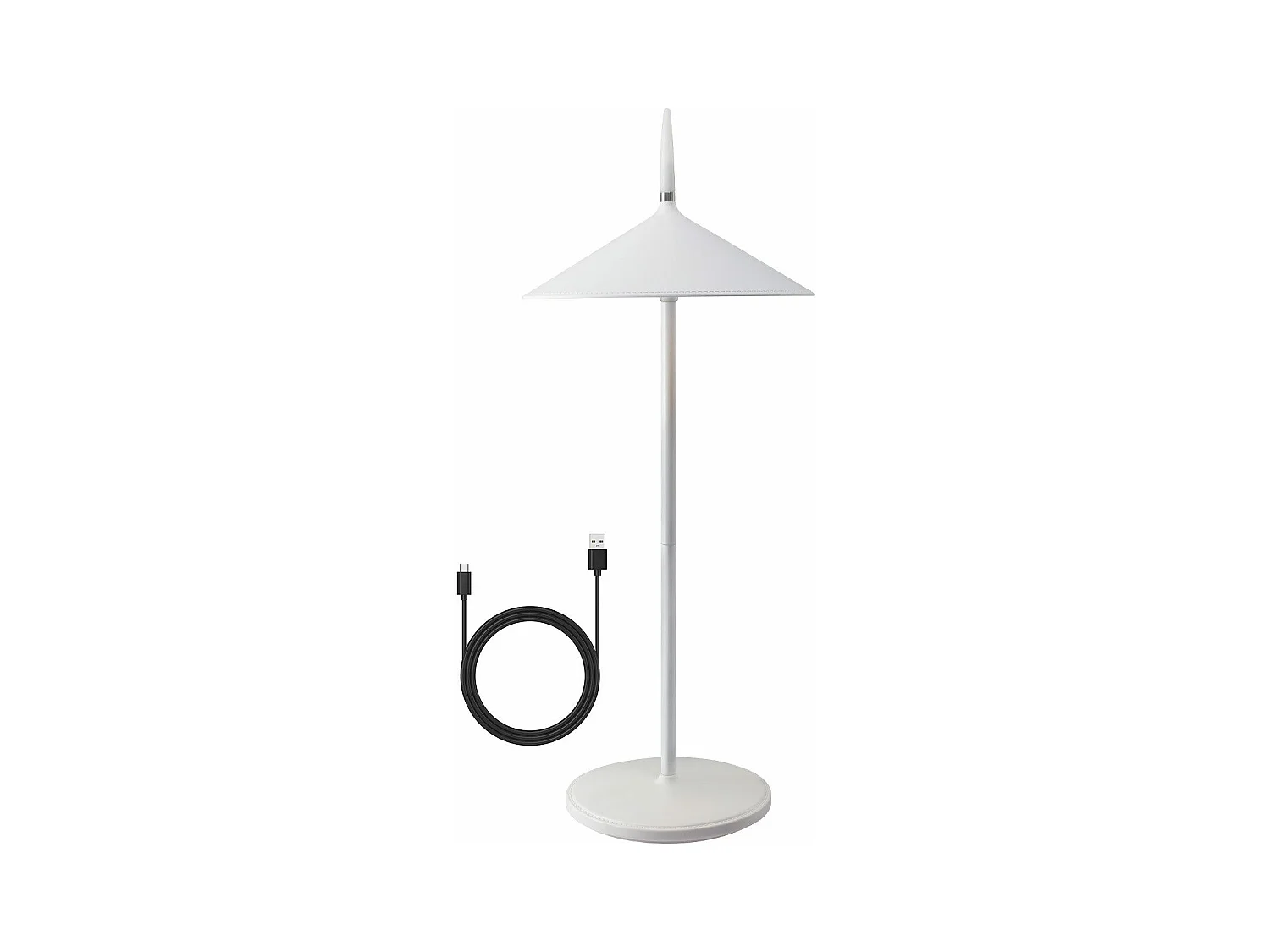 NETTLIFE Lampe de table à piles, lampe de chevet sans fil LED 1800mhA rechargeable tactile dimmable lampe de table d'extérieur moderne blanche IP44