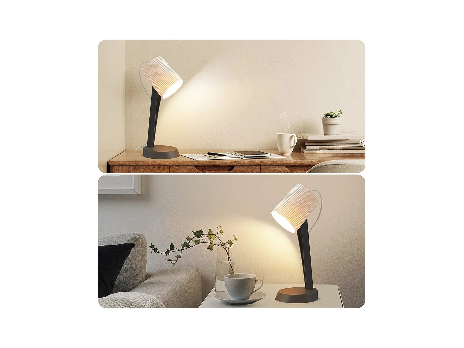 NETTLIFE Bedlamp, Woonkamer Tafellamp met Kabel - Set van 2 Moderne Kleine E14 Tafellampen