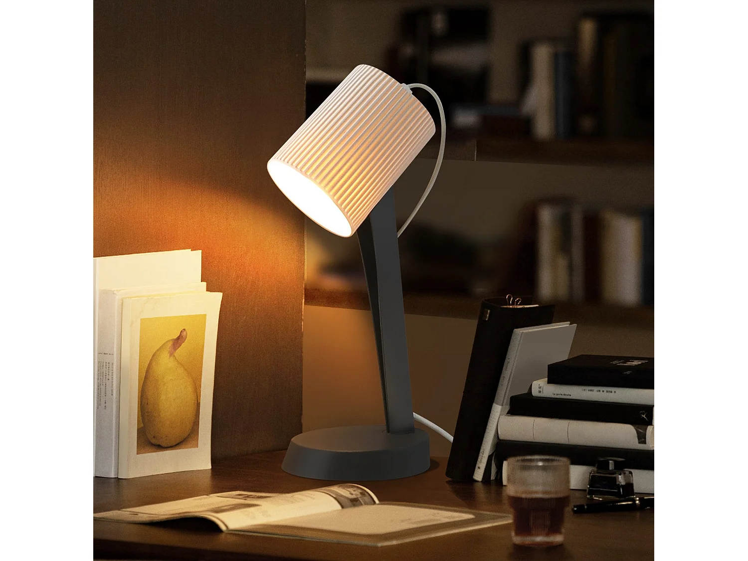 NETTLIFE Lampe de chevet, lampe de table de salon avec câble - lot de 2 petites lampes de table E14 modernes