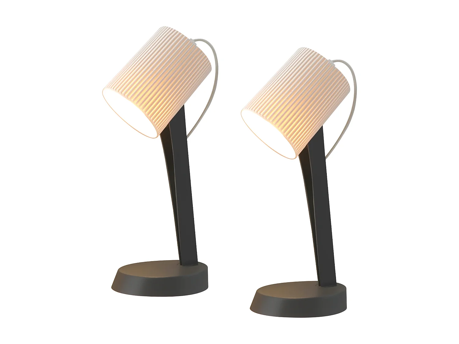 NETTLIFE Lampe de chevet, lampe de table de salon avec câble - lot de 2 petites lampes de table E14 modernes