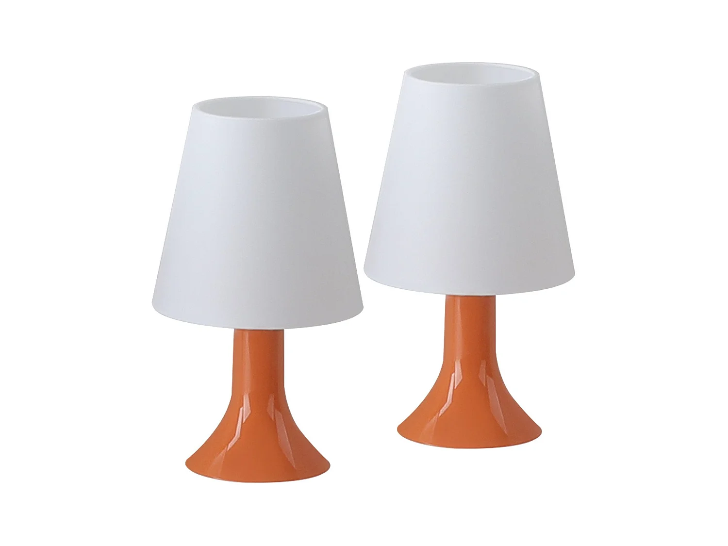 NETTLIFE Lampka nocna do salonu z kablem - zestaw 2 małych lamp stołowych E14 nowoczesny pomarańczowy