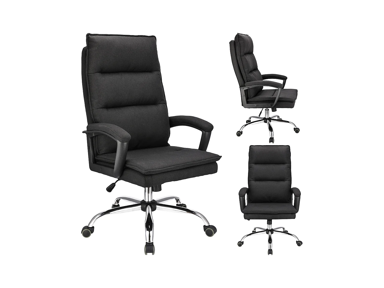 Chaise de bureau ESPO tissu noir