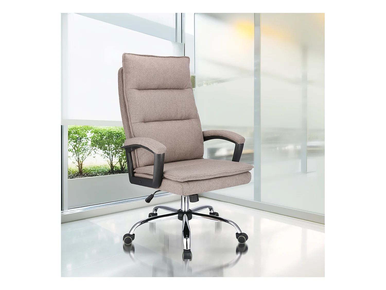 Fauteuil de bureau ESPO tissu brun