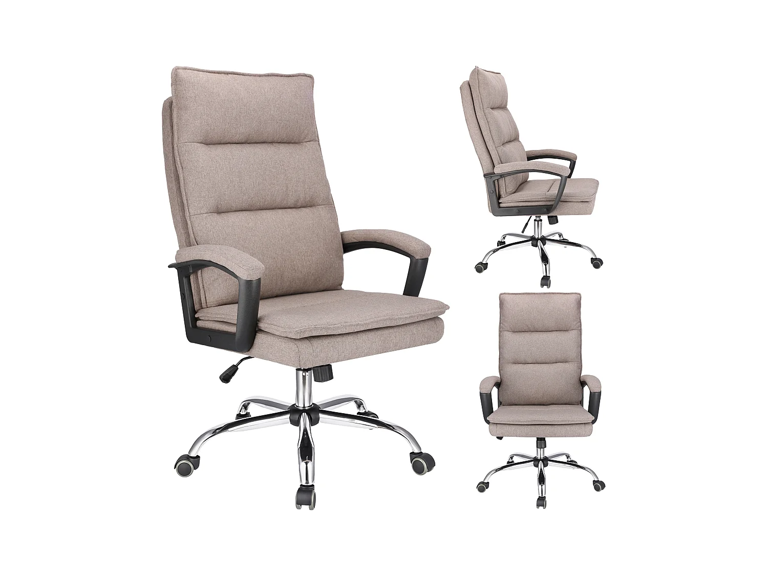 Fauteuil de bureau ESPO tissu brun