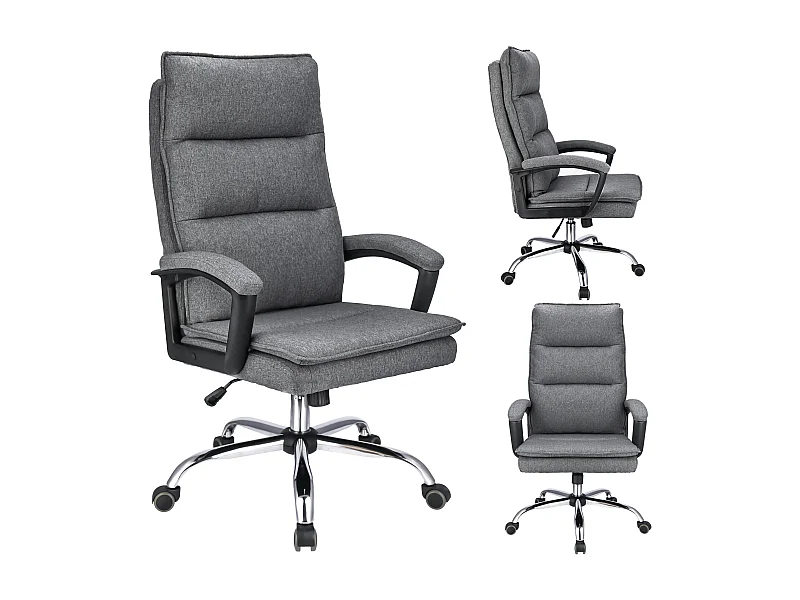 Fauteuil de bureau ESPO tissu gris foncé