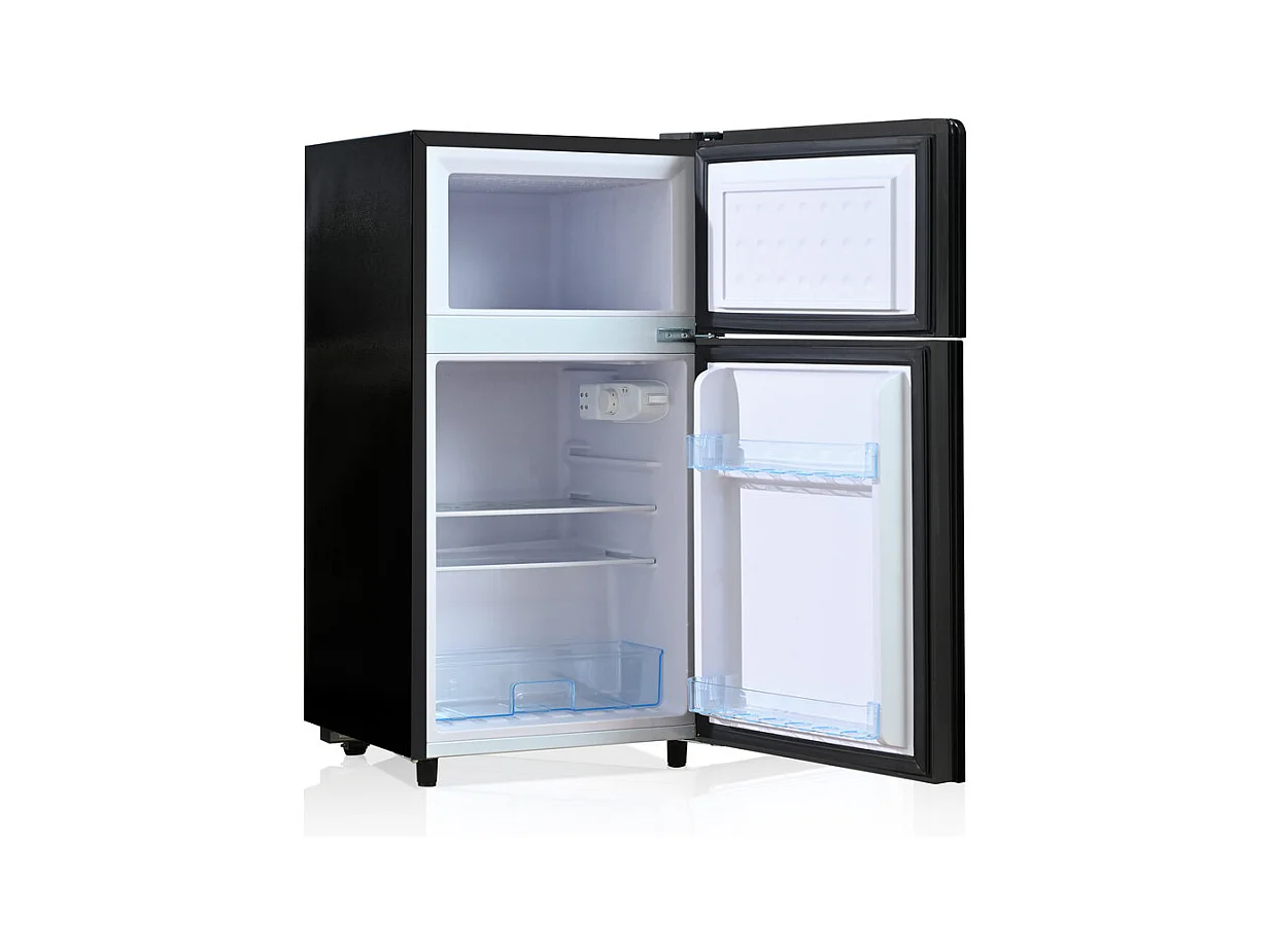 Koel-vriescombinatie 51L+21L, met LED en 7 temperaturen, transparante lades, 39 dB, 120 kWh, Energieklasse E