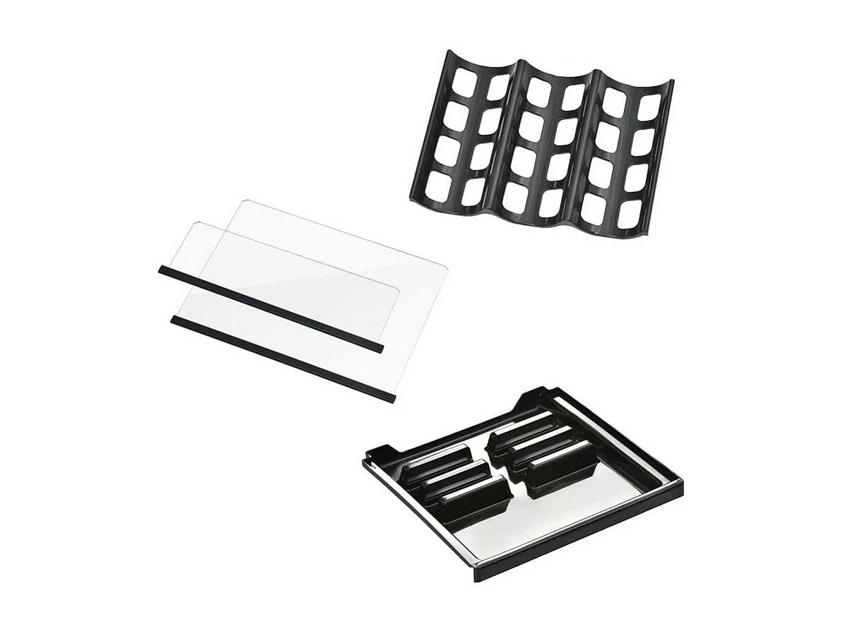 Réfrigérateur 76L avec congélateur et compartiment à légumes - Classe E - avec LED et porte en verre - 42dB - température réglable - 43.5x40x71.6cm