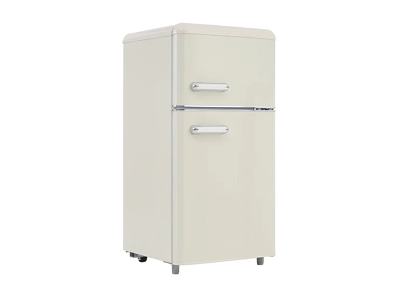 Dubbele deur koelkast met verstelbare en casters - 72L - 120KWH/jaar - Laag geluidsniveau van 39 dB - Klasse E - 45x44x91cm