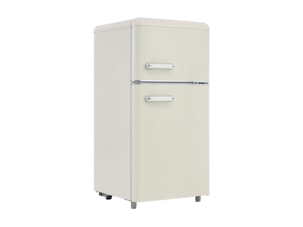 Dubbele deur koelkast met verstelbare en casters - 72L - 120KWH/jaar - Laag geluidsniveau van 39 dB - Klasse E - 45x44x91cm