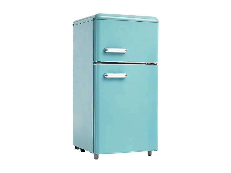 Dubbele deur koelkast met verstelbare en casters - 72L - 120KWH/jaar - Laag geluidsniveau van 39 dB - Klasse E - 45x44x91cm