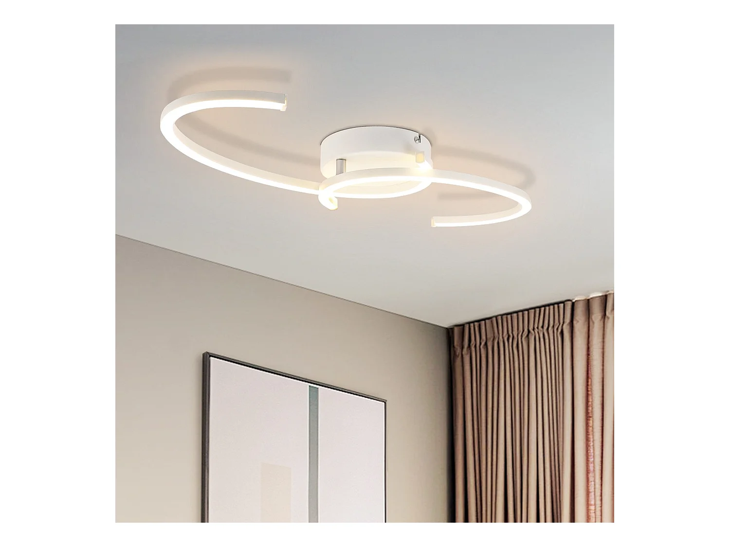 Plafonnier LED NETTLIFE salon 24W plafonnier moderne 3000K pour couloir cuisine