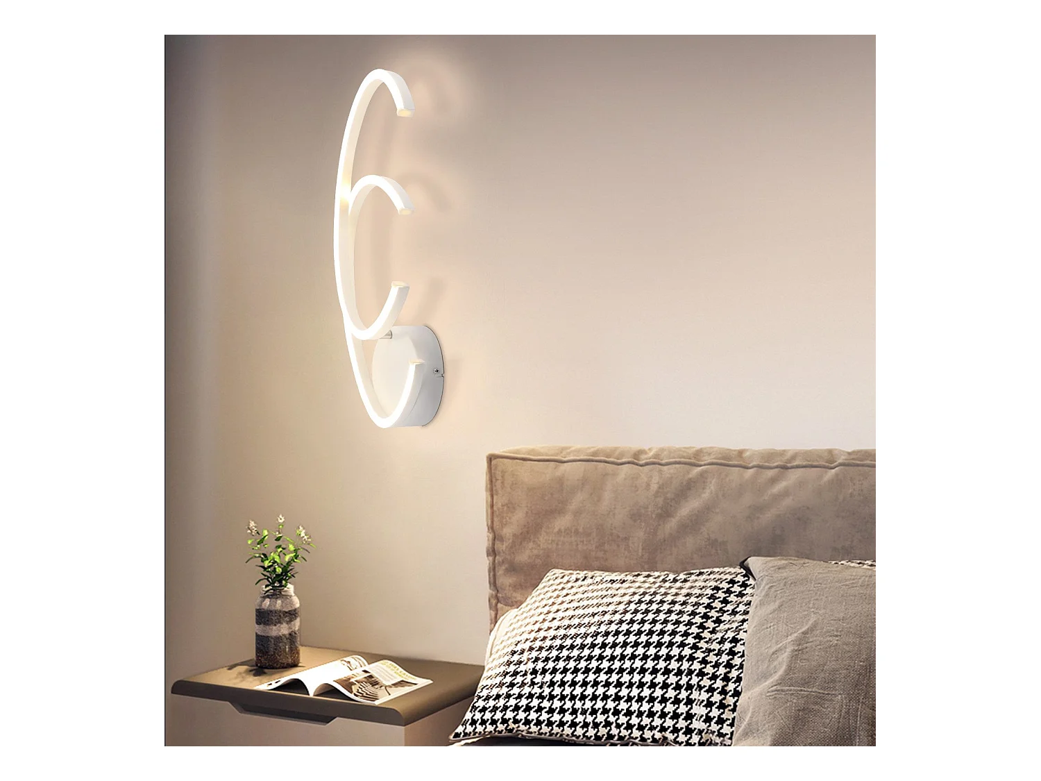 Plafonnier LED NETTLIFE salon 24W plafonnier moderne 3000K pour couloir cuisine