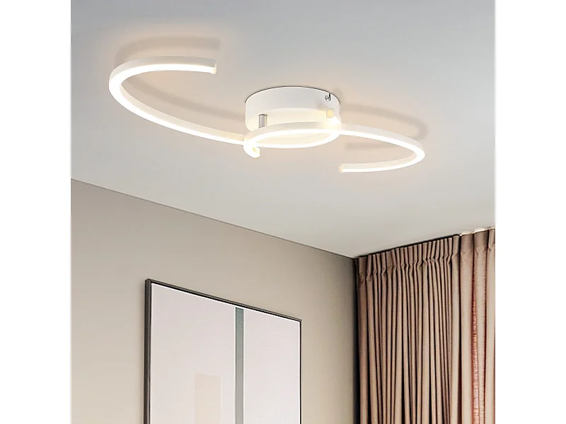 Plafonnier LED NETTLIFE salon 24W plafonnier moderne 3000K pour couloir cuisine