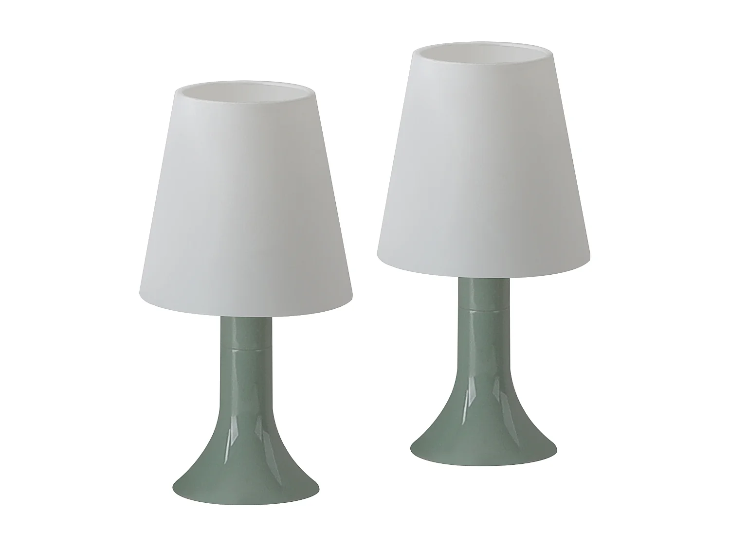 NETTLIFE Lampe de chevet lampe de table de salon avec câble - lampe de table lot de 2 petites lampes vertes E14 lampes de table modernes