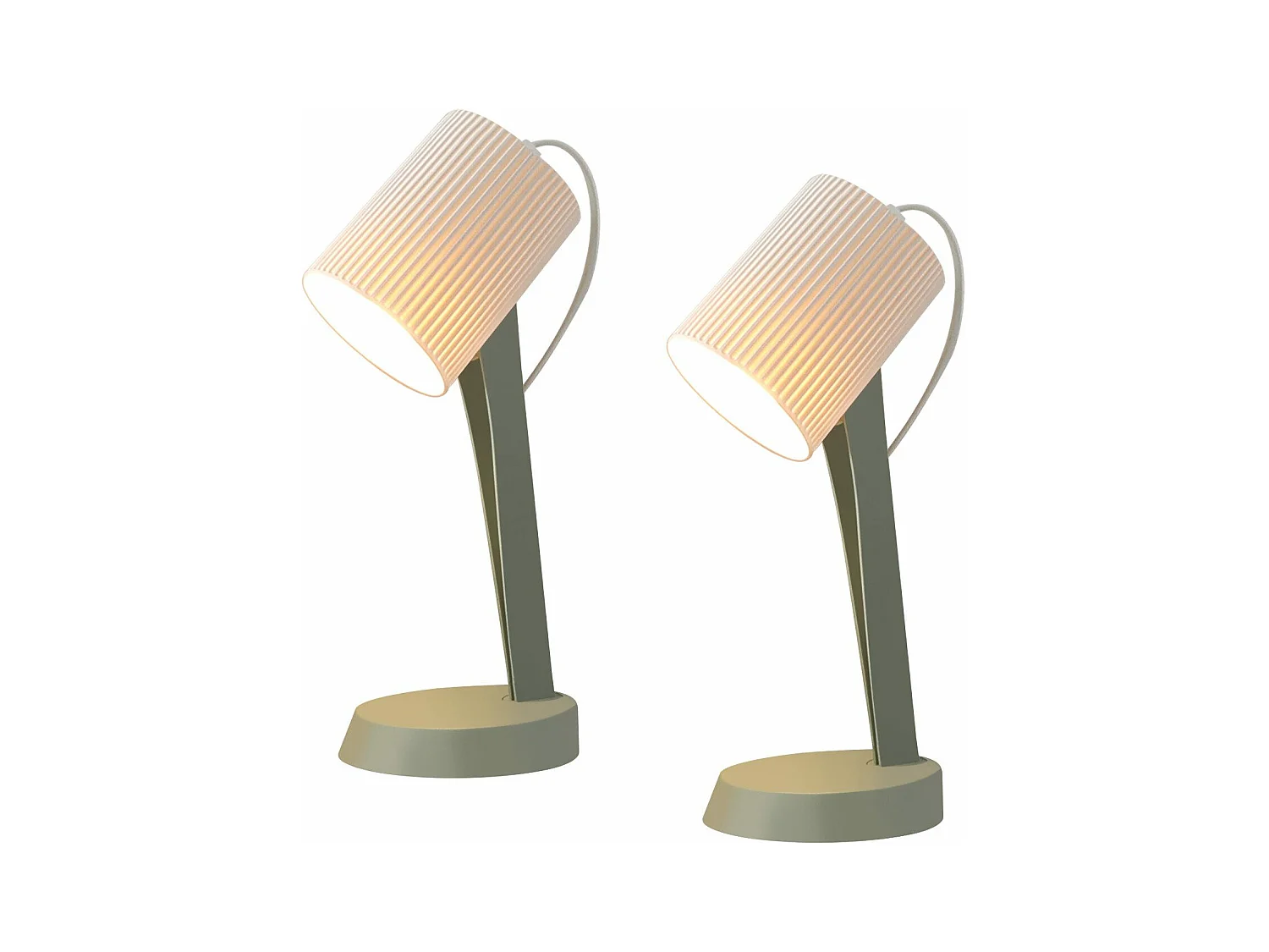 NETTLIFE Lámpara de noche lámpara de mesa de salón con cable juego de 2 lámparas pequeñas 37,4 cm verde E14 lámparas de mesa modernas