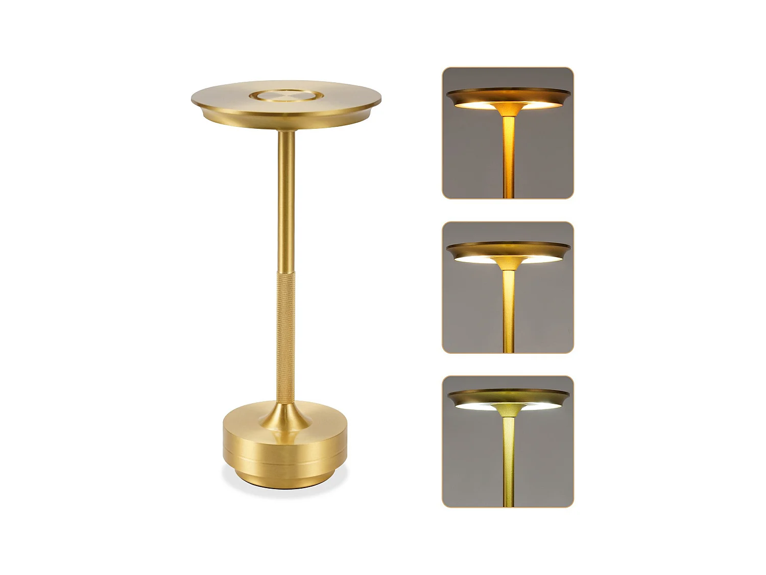 NETTLIFE Draadloze bedlamp op batterijen - Dimbare touch-led-tafellamp met oplaadbare USB-batterij