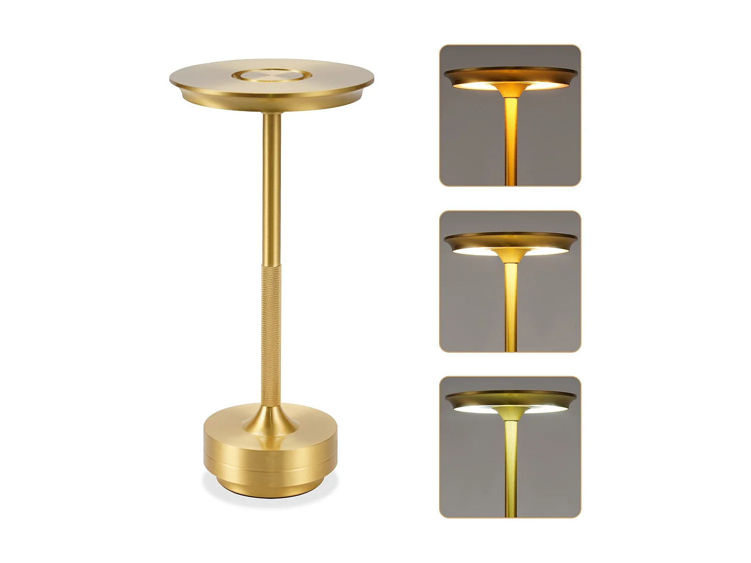 NETTLIFE Draadloze bedlamp op batterijen - Dimbare touch-led-tafellamp met oplaadbare USB-batterij