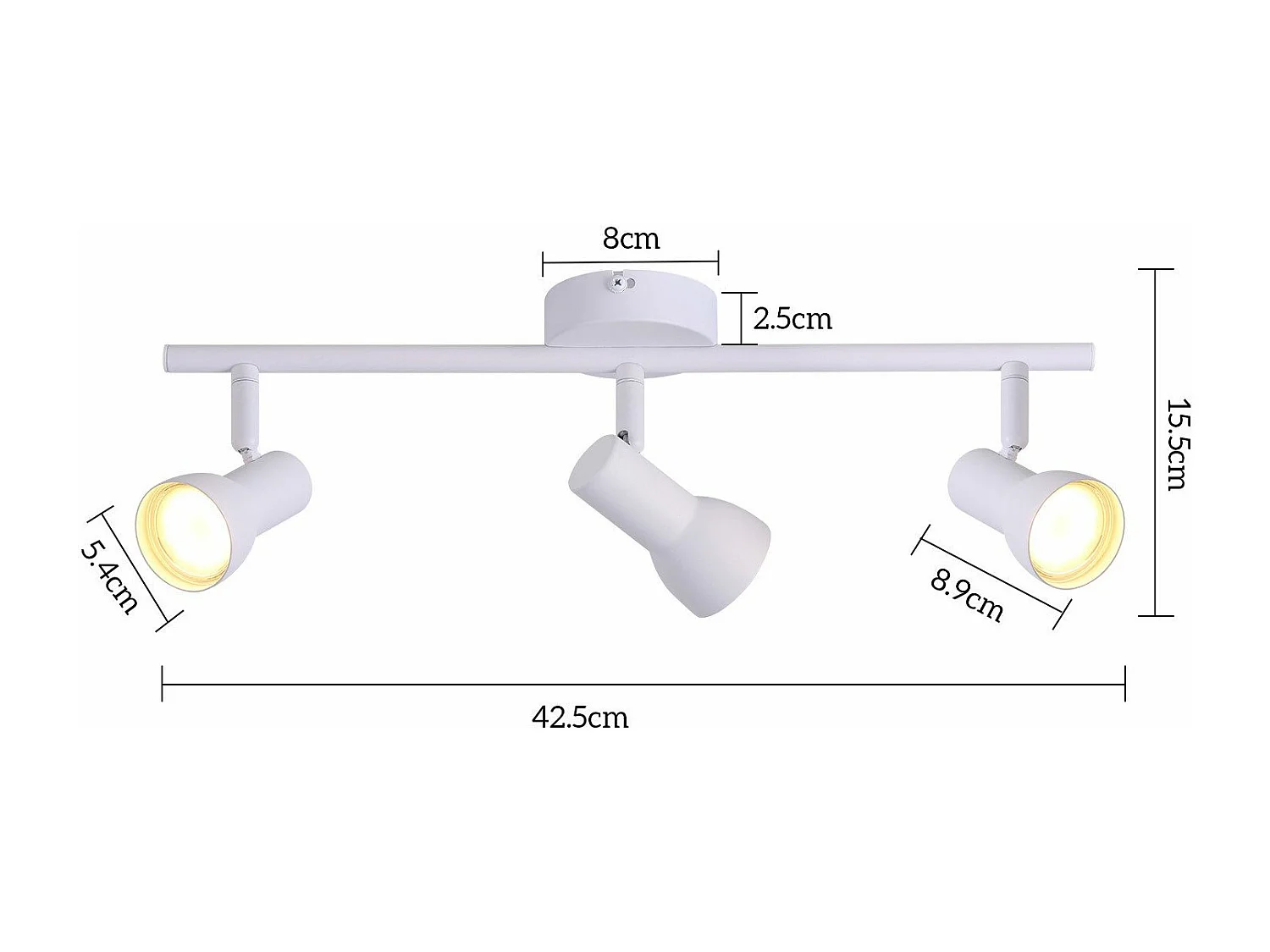 NETTLIFE 3-Flammiger GU10 Deckenstrahler, 350° Drehbare Deckenlampe für Wohnzimmer Küche