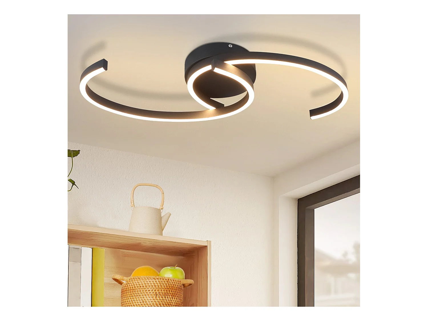 Plafonnier LED NETTLIFE salon 24W plafonnier moderne 3000K pour couloir cuisine